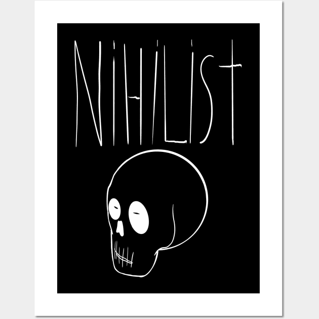 Nihilist (White) Wall Art by LarsBeelzebub